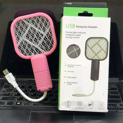 USB Mini Mosquito Swatter & Killer Lamp – Rechargeable, Safe & Portable