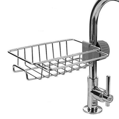 Stainless Steel Sink Faucet Organizer Basket