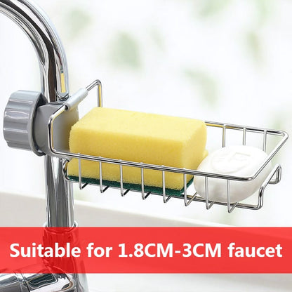 Stainless Steel Sink Faucet Organizer Basket