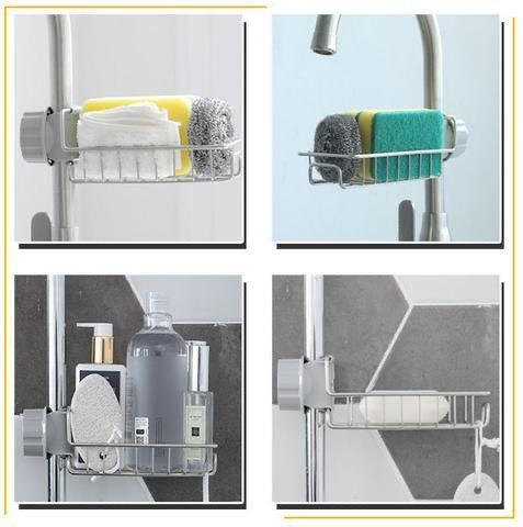 Stainless Steel Sink Faucet Organizer Basket