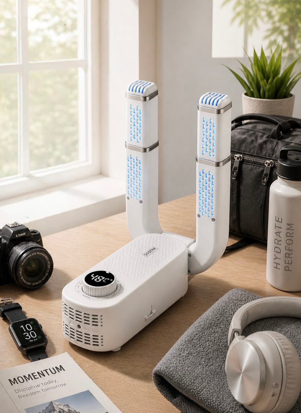 Portable Electric Shoe & Boot Dryer with Digital Temperature Control & UV Light